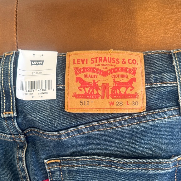 Levi's 511 Dark Blue Straight Jeans slim fit - Picture 2 of 4